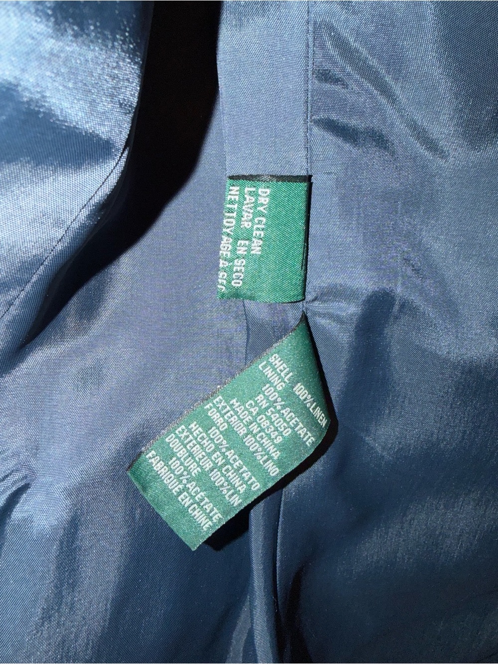 Ralph Lauren Navy Linen Blazer - Picture 5 of 5